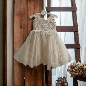 2T Pink blush tulle dress EUC